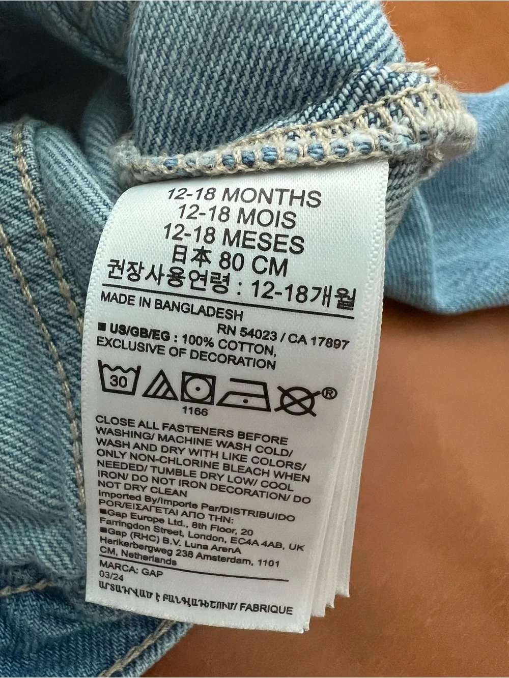 GAP × DISNEY Minnie Mouse Icon Denim Jacket, 12-18mo